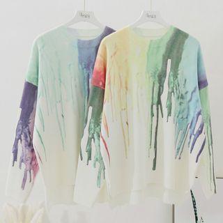 Long-sleeve Tie-dye Sweater
