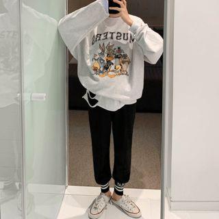 Contrast-hem Jogger Pants