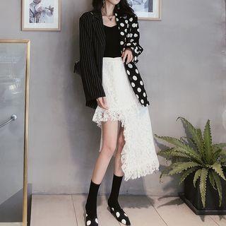 Asymmetric A-line Skirt White - One Size