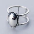 925 Sterling Silver Oval Layered Ring