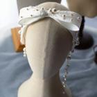Wedding Faux Pearl Bow Headband