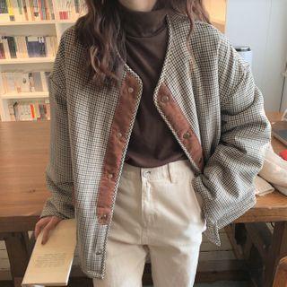 Padded Plaid Jacket