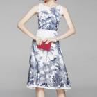 Sleeveless Tree Print A-line Dress