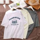 Short Sleeve Hamburger Print T-shirt