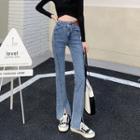 High-waist Silt-front Jeans