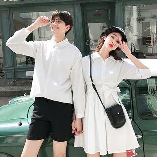 Couple Matching Long-sleeve Shirt / A-line Dress / Shorts