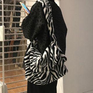 Zebra Messenger Bag Black & White - One Size