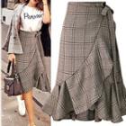Plaid Wrap Skirt
