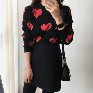 Heart Embroidery Sweater