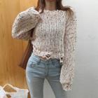 Dotted Cropped Sweater