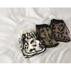 Leopard Print Wide Leg Sweatshorts