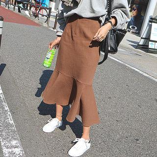 Zip-front Long Mermaid Skirt