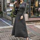 Plain Knit Maxi Dress