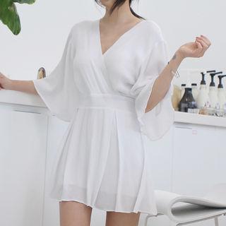 Tie-waist Wrap-front Playsuit