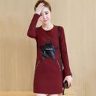 Star Applique Pullover Dress