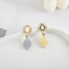 Marble Dangle Earring / Clip-on Earring