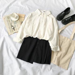 Dip-back Shirt White - One Size