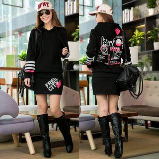 Set: Hoodie + Printed Skirt