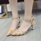 Kitten-heel Pointed Sandals
