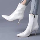 Patent Pointed Kitten-heel Ankle Boots