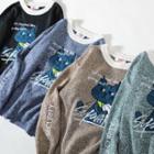 Cartoon Cat Embroidered Sweater