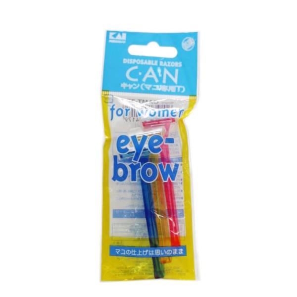 Kai - Can For Women Eyebrow T-razors 3 Pcs