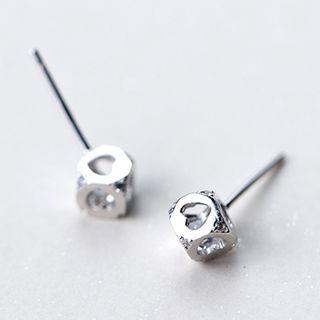 925 Sterling Silver Cube Earring