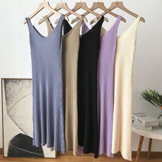 A-line Rib Knit Tank Dress