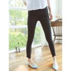 Banded-waist Flat-front Pants