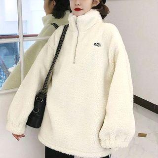 Half-zip Loose-fit Fleece Sweatshirt