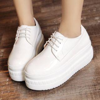 Platform Plain Canvas Sneakers