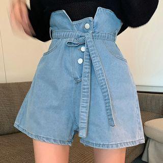 Denim Paperbag Shorts