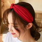 Knotted Fabric Hair Band Red - One Size