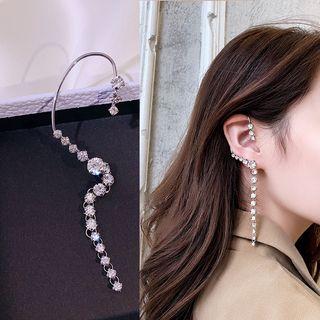 Rhinestone Dangle Earring 1pc - As Shown In Figure - One Size