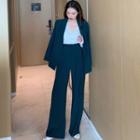 Se: Tie-waist Blazer + Wide Leg Pants