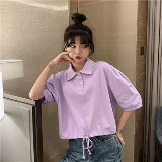 Polo-neck Short-sleeve Shirt