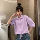 Polo-neck Short-sleeve Shirt