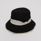 Contrast-trim Bucket Hat Black - One Size