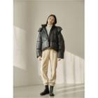 Hooded Duck Down Oversized Padded Jacket Black - One Size