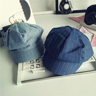 Pinstriped Beret Hat