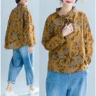 Floral Linen Shirt Curcumin - One Size