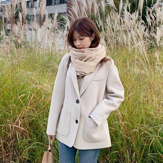 Notch-lapel Handmade Wool Jacket