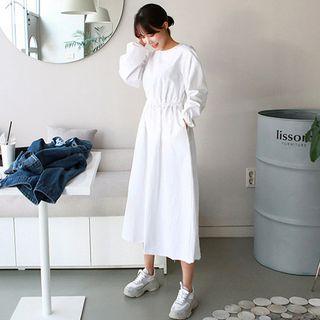 Tall Size Band-waist A-line Maxi Dress