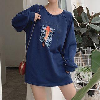 Koi Printed Long-sleeve T-shirt