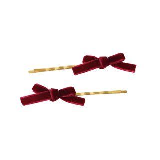 Velvet Bow Bobby Pin