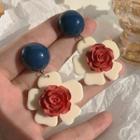 Color Block Flower Earring/clip-on Earring