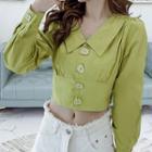 Tie-back Cropped Blouse