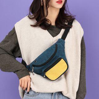 Color Panel Sling Bag As Shown In Figure - One Size