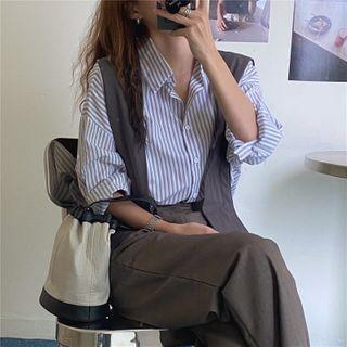 Set: Striped Shirt + Scarf