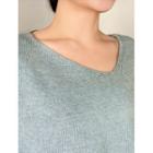 Asymmetric-neck Oversized Knit Top